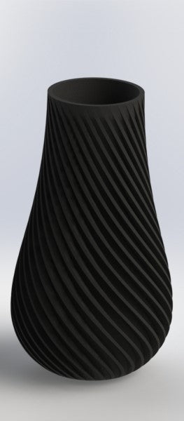 Vase mit Spiralmuster