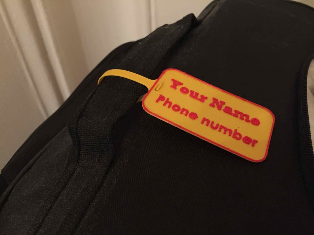 Gepäckaufkleber zur Personalisierung mit Name und Telefonnummer