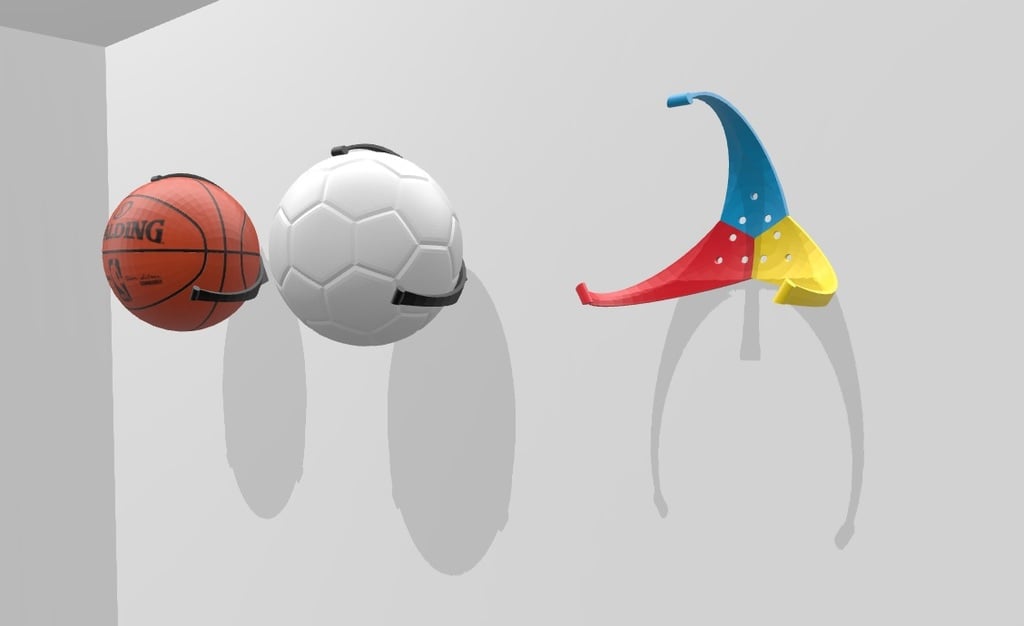 Wandhalter für Bälle in Fußball- und Volleyballgröße