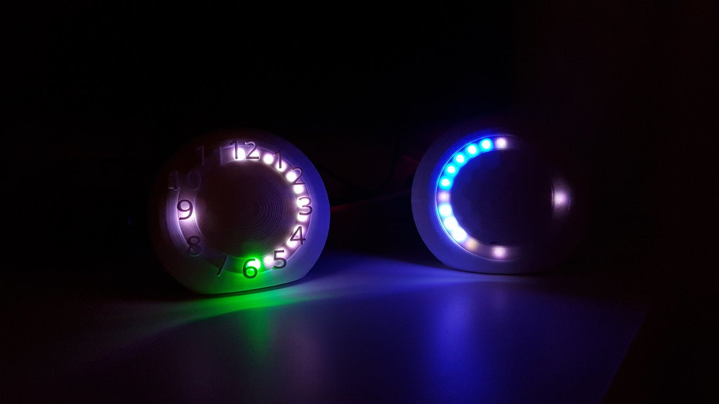 Neopixel-Ständer für Arduino-gesteuerte Uhr und Thermometer