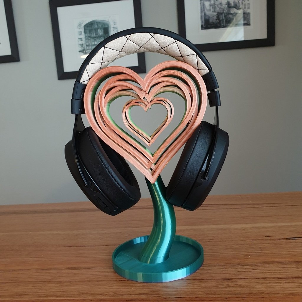 Liebesherzen-Kopfhörerhalter und Ornament