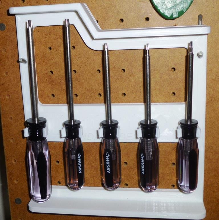 Husky Torx-Schraubendreherhalter für Werkzeugkasten oder Steckbrett