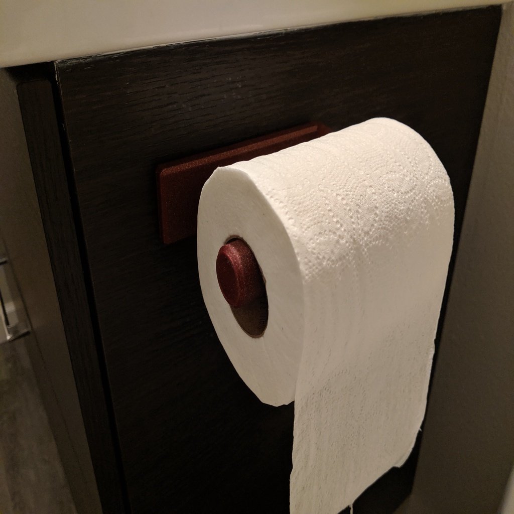 Toilettenpapierhalter mit 3M Command Stripes montiert