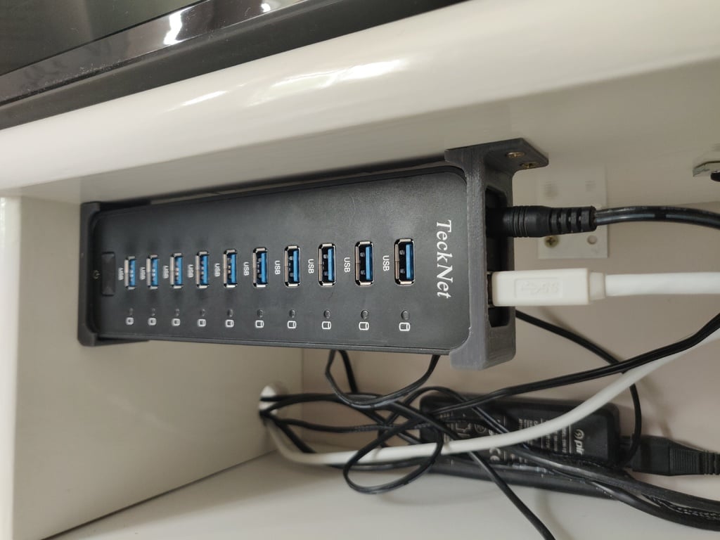TeckNet 10-Port-USB-Hub-Untertischhalterung