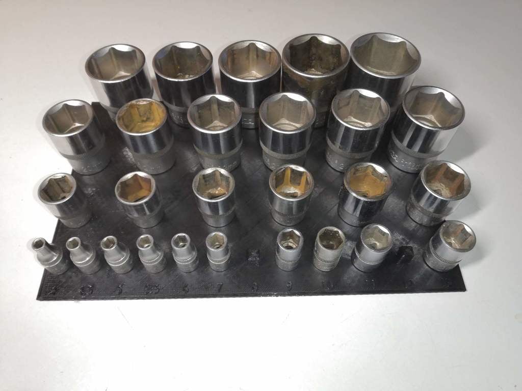 4–32 mm Steckdosen-Organizer mit Größenetiketten