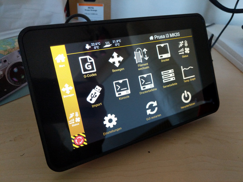 7-Zoll-Touchscreen-Gehäuse mit integriertem Lüfter für Raspberry Pi 4