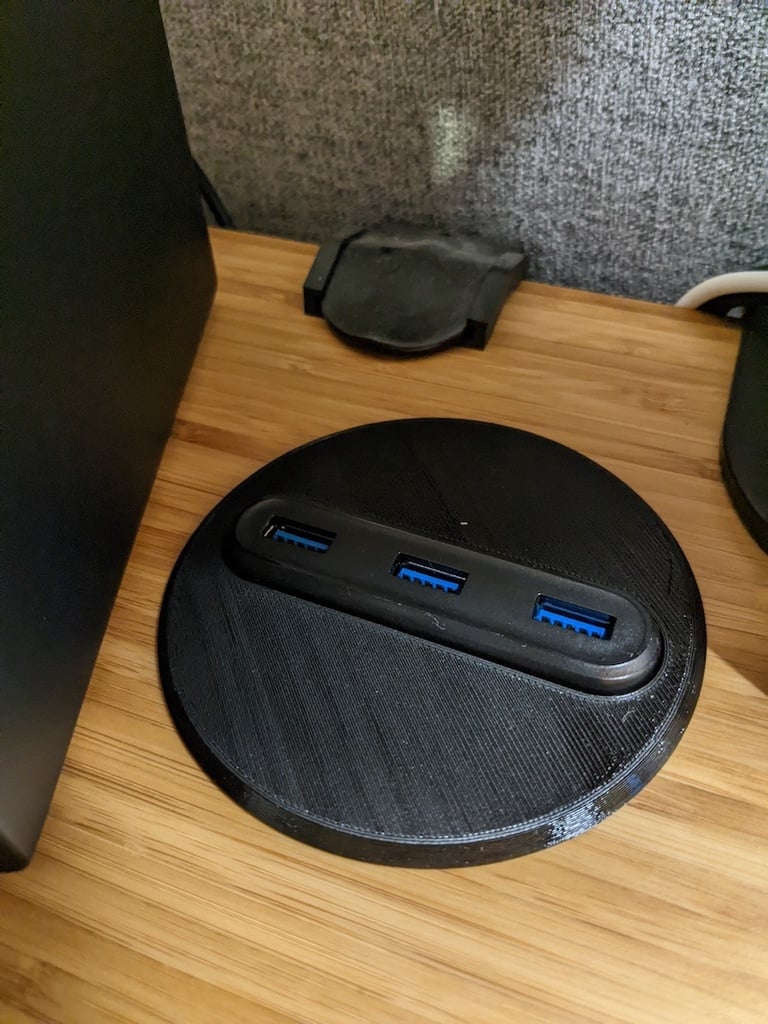 Tüllen-USB-Hub-Halter für Schreibtisch (80 mm / 3,15 Zoll)