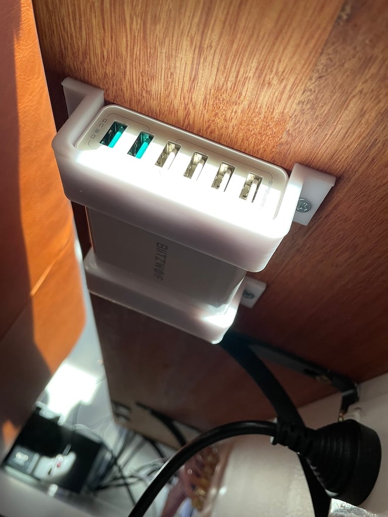 BlitzWolf USB-Ladegerät zur Montage unter dem Schreibtisch