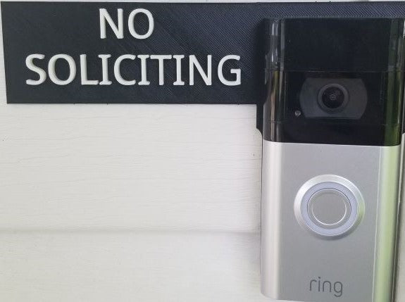 Ring-Türklingelhalterung mit „Kein Verkauf“-Schild