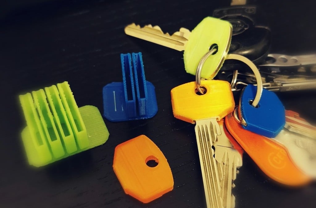 Farbkodierter Schlüsselanhänger-Organizer