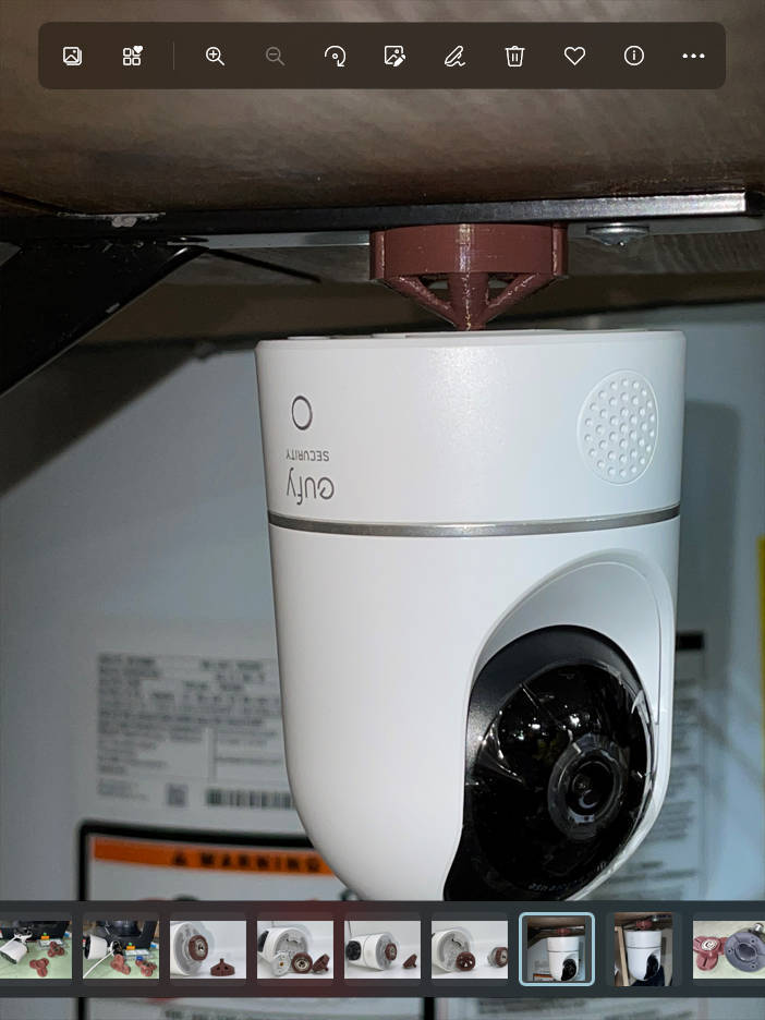 Magnetische Innenkamerahalterung an der abgehängten Decke für Eufy, GoPro oder andere standardmäßige 1/4-Zoll-Kamerahalterungen
