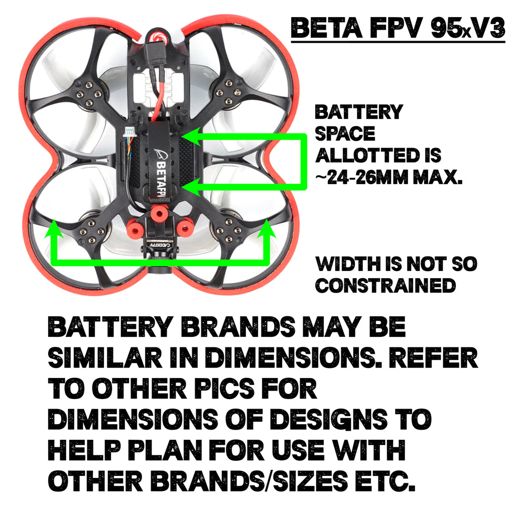 Beta FPV 95x Drohnenbatteriehalter