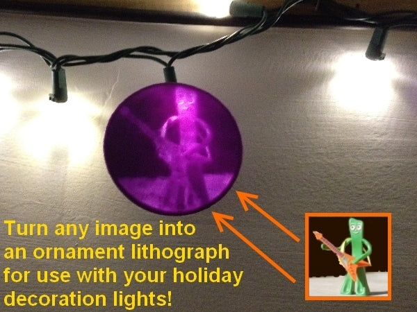 Benutzerdefinierte Ornament Lithopane für Weihnachtsbeleuchtung Set